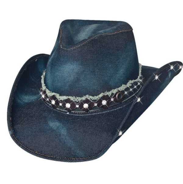 Topi Cowboy Berbahan Denim yang Casual